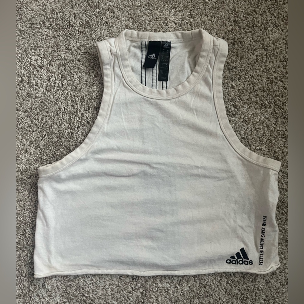 Adidas Off-White Sleeveless Top